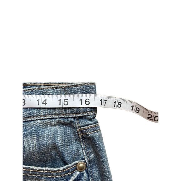 Y2K, Old Navy, distressed, unhand, blue jeans, mini skirt - Picture 4 of 5